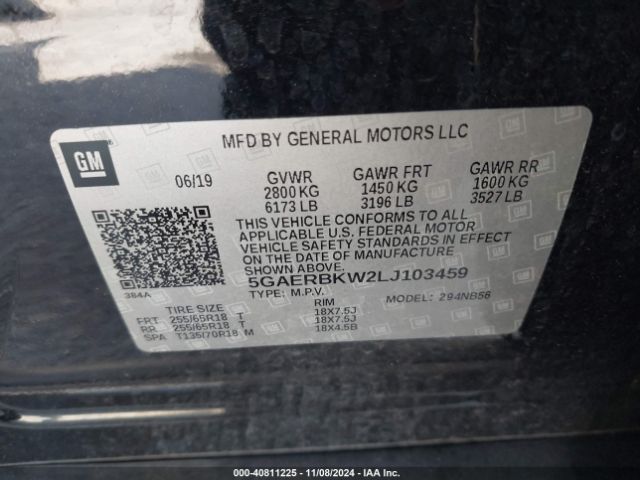5GAERBKW2LJ103459 Buick Enclave Fwd Essence