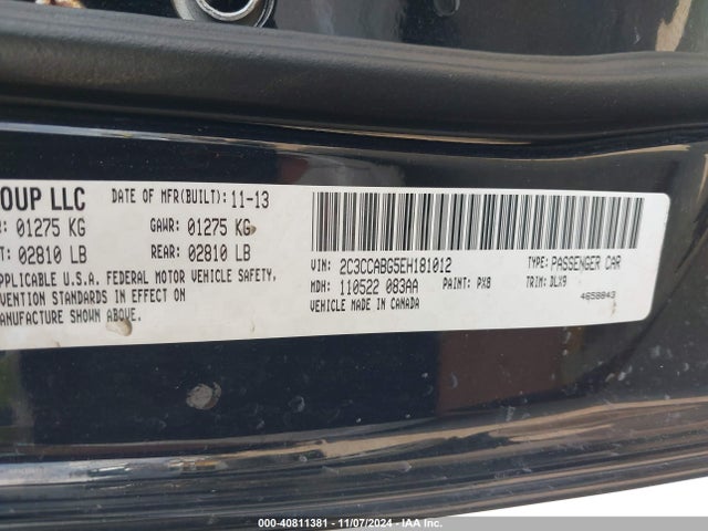 Chrysler 300 300s 2014 2C3CCABG5EH181012 Image 9