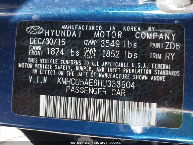 KMHCU5AE6HU333604 Hyundai Accent Sport