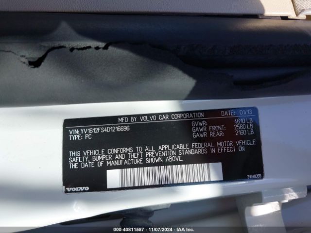 2013 VOLVO S60 YV1612FS4D1216696 Photo 8