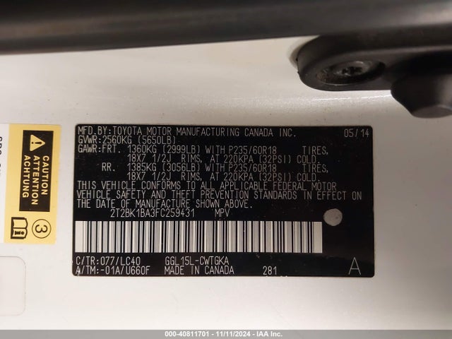 Lexus RX 350 2015 2T2BK1BA3FC259431 Image 9