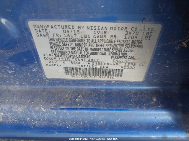 Nissan VERSA NOTE 2015 3N1CE2CP5FL440510 Image 31