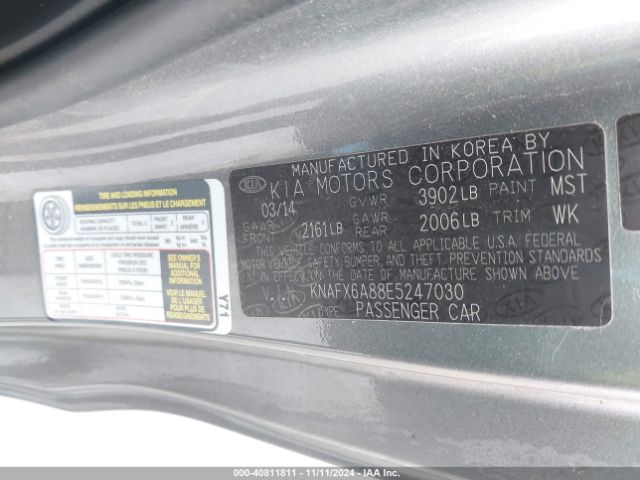 KNAFX6A88E5247030 KIA Forte Koup Ex