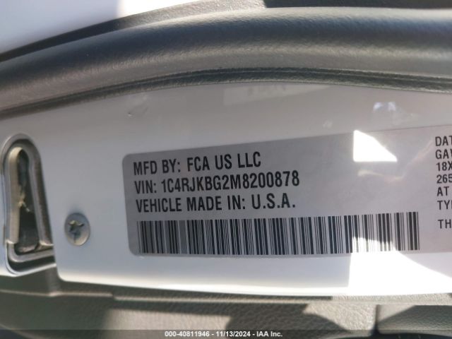 1C4RJKBG2M8200878 Jeep Grand Cherokee L Limited 4x4
