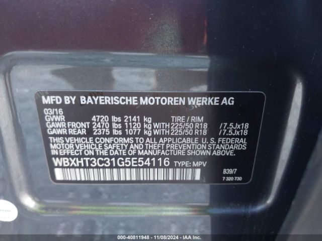 WBXHT3C31G5E54116 BMW X1 Xdrive28i