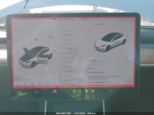 5YJ3E1EBXLF665959 Tesla Model 3 Long Range Dual Motor All-wheel Drive