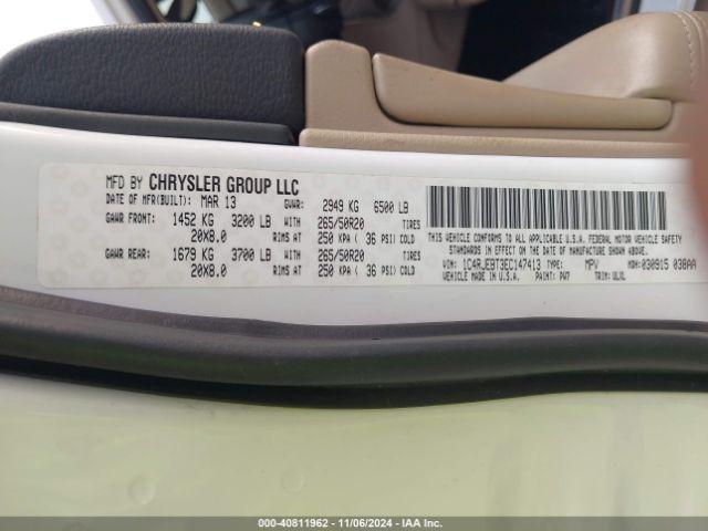 1C4RJEBT3EC147413 Jeep Grand Cherokee Limited