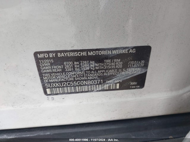 5UXKU2C55G0N80371 BMW X6 Xdrive35i