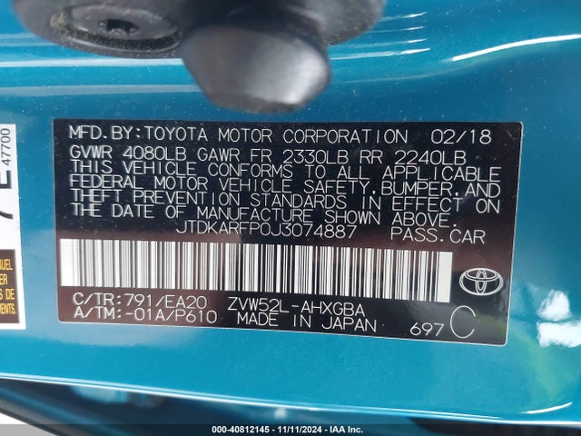 Toyota Prius Prime Premium 2018 JTDKARFP0J3074887 Image 9
