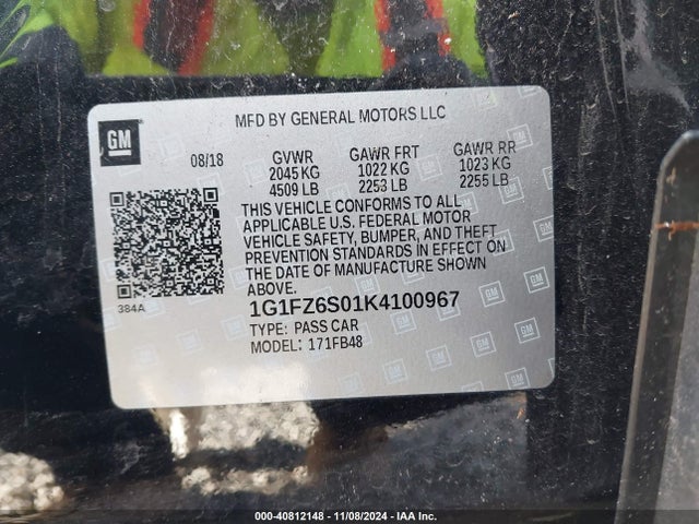 Chevrolet Bolt Ev Premier 2019 1G1FZ6S01K4100967 Image 9
