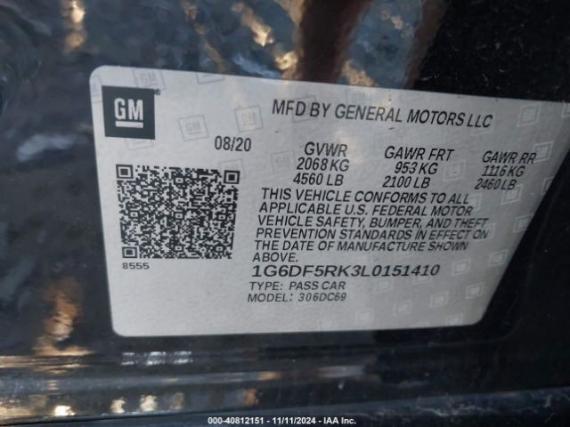 1G6DF5RK3L0151410 Cadillac Ct4 Premium Luxury
