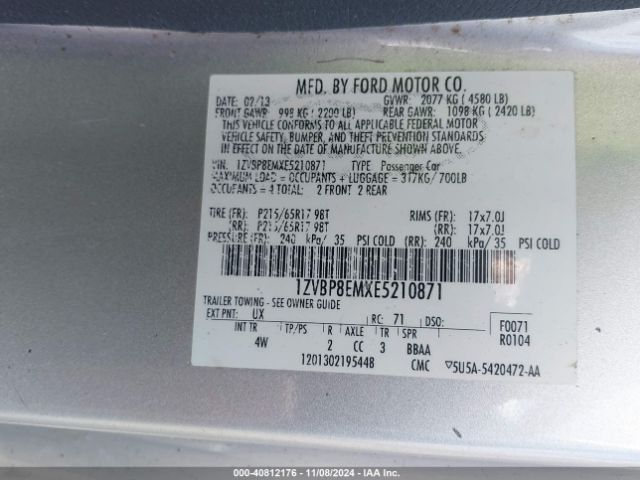 1ZVBP8EMXE5210871 Ford Mustang V6 Premium