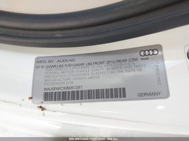 WAUGFAFC3GN051281 Audi A6 2.0t Premium Plus