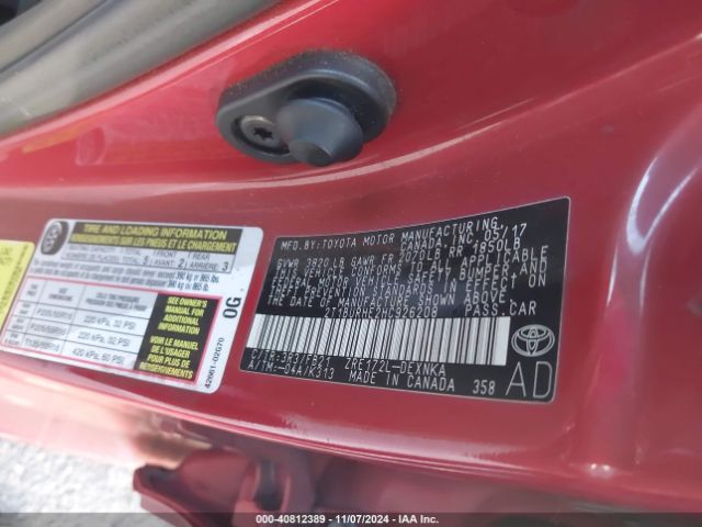 2T1BURHE2HC926208 Toyota COROLLA LE