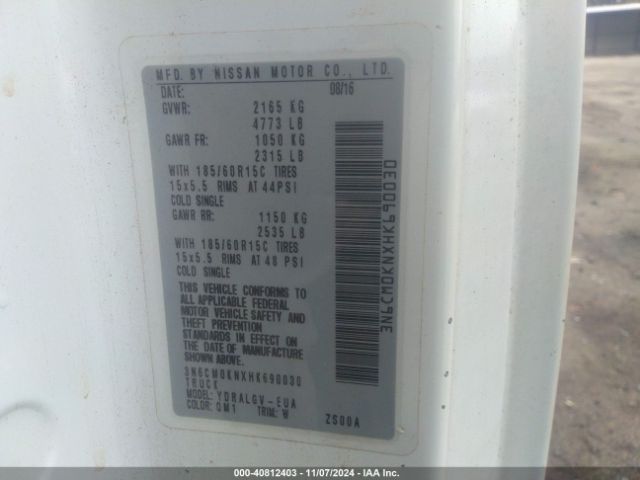 3N6CM0KNXHK690030 Nissan NV200 SV