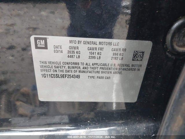 1G11C5SL9EF254349 Chevrolet MALIBU 1LT