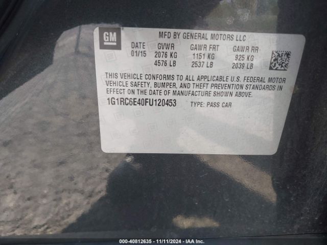 1G1RC6E40FU120453 Chevrolet Volt
