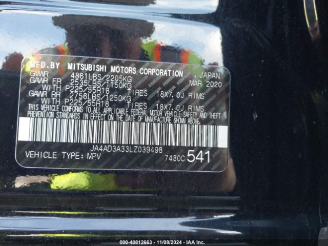 JA4AD3A33LZ039498 Mitsubishi Outlander Se 2.4