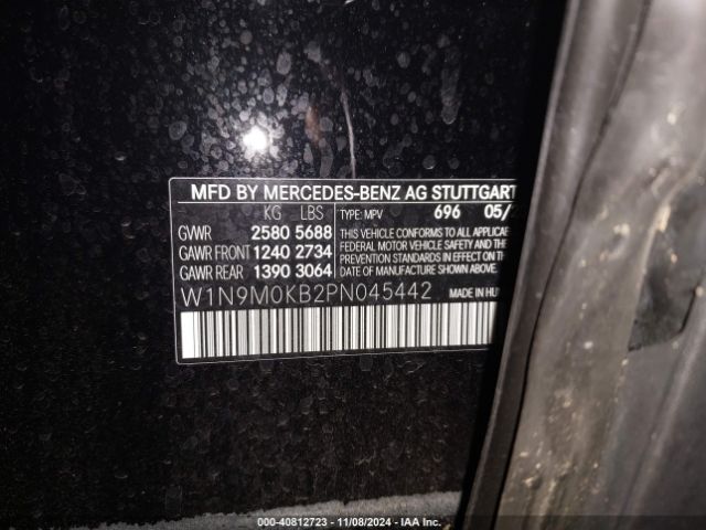W1N9M0KB2PN045442 Mercedes-Benz Eqb 300 Suv 4matic