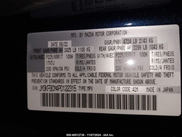 JM3KFBCM4P0122315 Mazda Cx-5 2.5 S Preferred