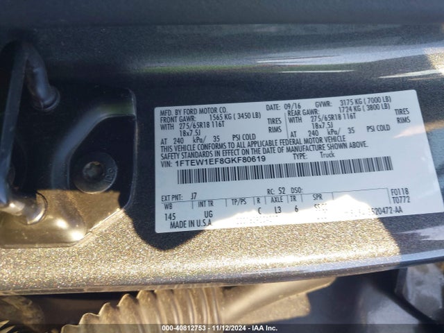 Ford F-150 Xlt 2016 1FTEW1EF8GKF80619 Image 9