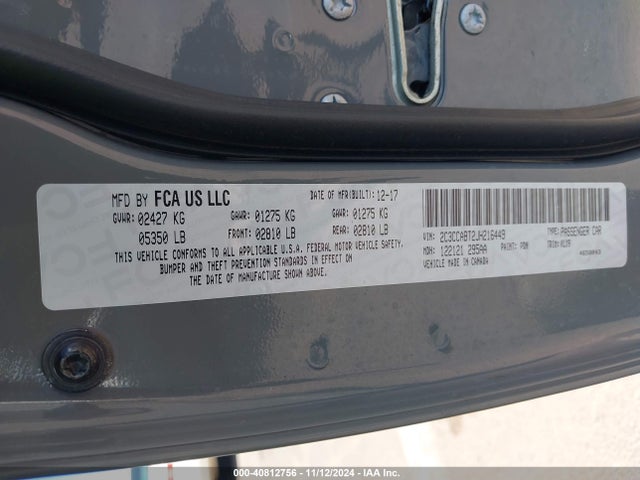 2C3CCABT2JH216449 Chrysler 300