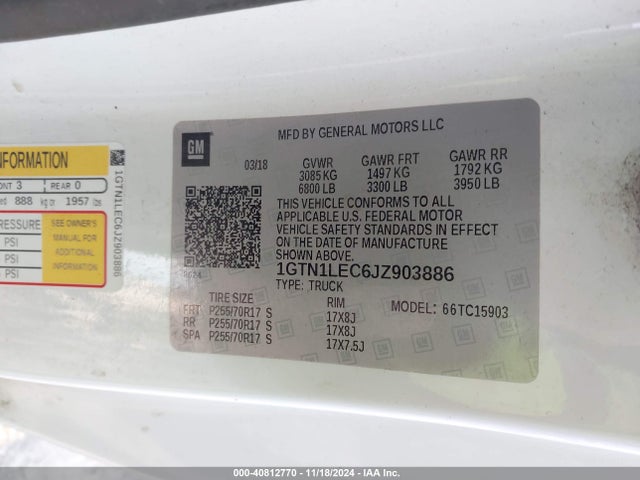 1GTN1LEC6JZ903886 GMC SIERRA 1500