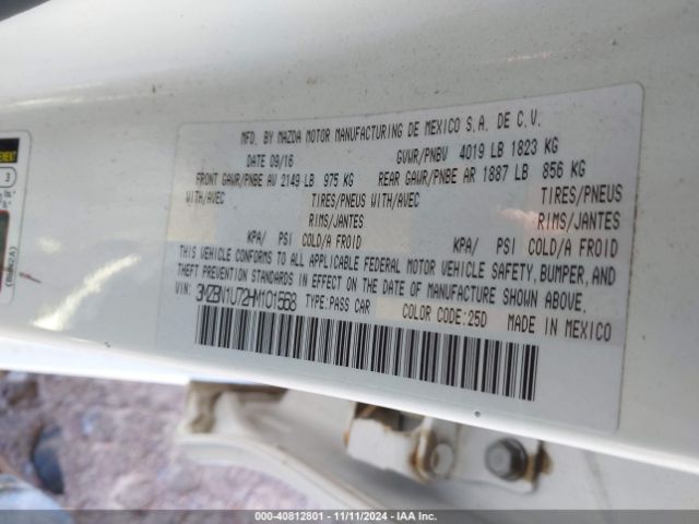 3MZBN1U72HM101568 Mazda Mazda3 Sport