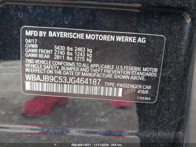 WBAJB9C53JG464187 BMW M550i Xdrive