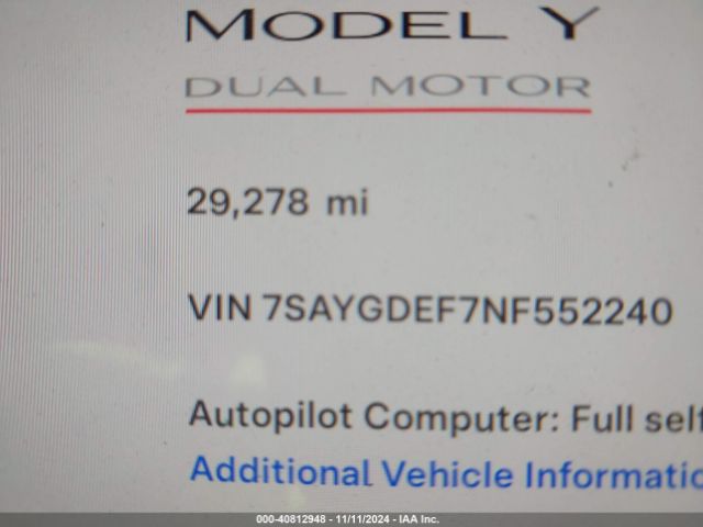 7SAYGDEF7NF552240 Tesla Model Y Performance Dual Motor All-wheel Drive