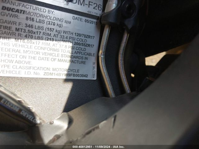 2015 DUCATI SUPERBIKE ZDM14BYW9FB003042 Photo 9