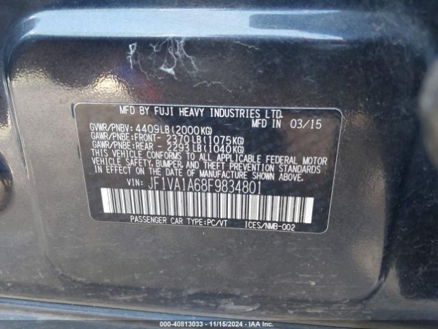 JF1VA1A68F9834801 Subaru WRX