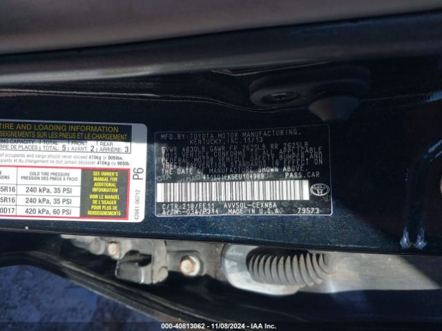 4T1BD1FK5EU104989 Toyota Camry Hybrid Le