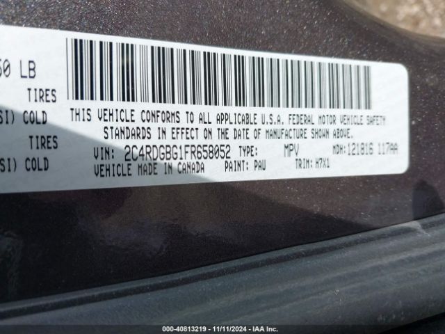 2C4RDGBG1FR658052 Dodge Grand Caravan Se