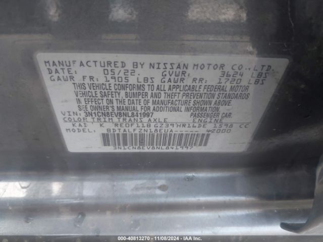 3N1CN8EV8NL841997 Nissan Versa 1.6 Sv Xtronic Cvt
