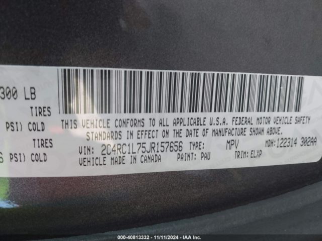2C4RC1L75JR157656 Chrysler Pacifica Hybrid Touring L