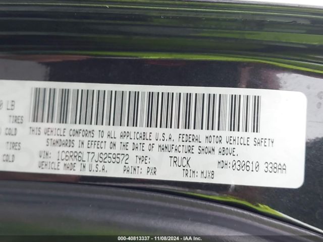 1C6RR6LT7JS259572 RAM 1500 Big Horn  4x2 5'7 Box