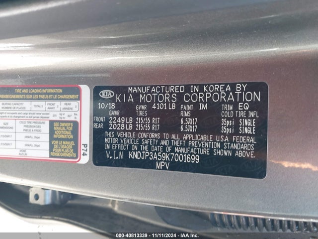 KNDJP3A59K7001699 KIA SOUL +