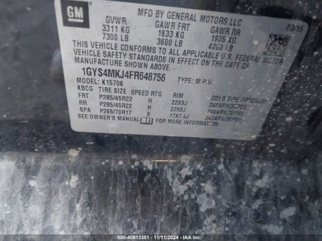 1GYS4MKJ4FR648756 Cadillac Escalade Luxury