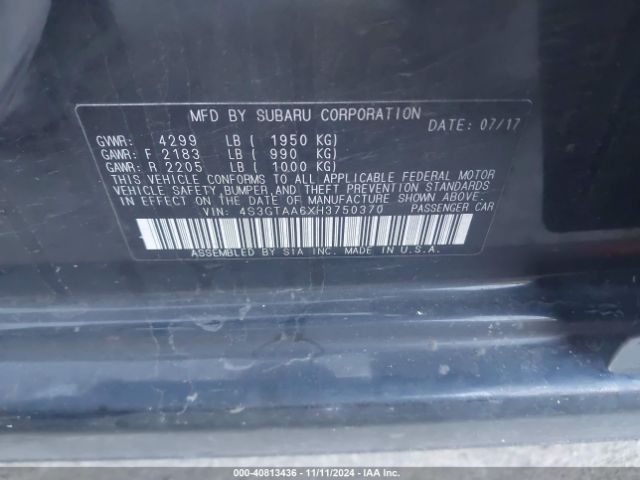 4S3GTAA6XH3750370 Subaru Impreza 2.0i