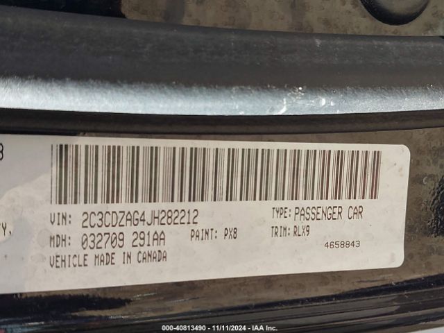 2C3CDZAG4JH282212 Dodge Challenger Sxt Plus