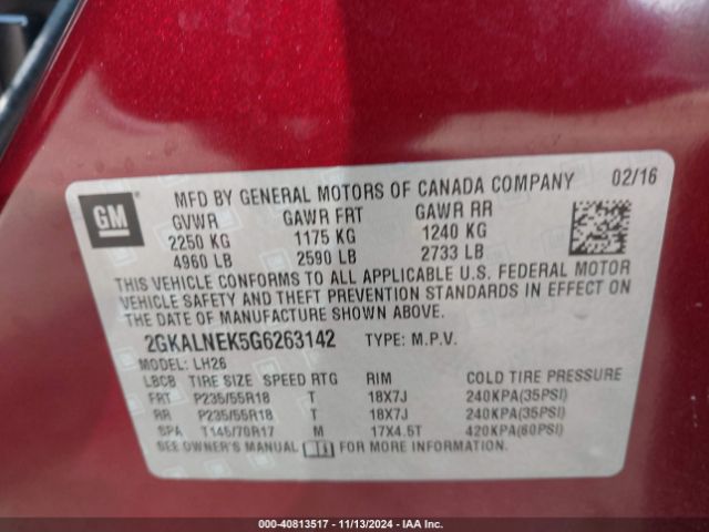 2016 GMC TERRAIN 2GKALNEK5G6263142 Photo 8