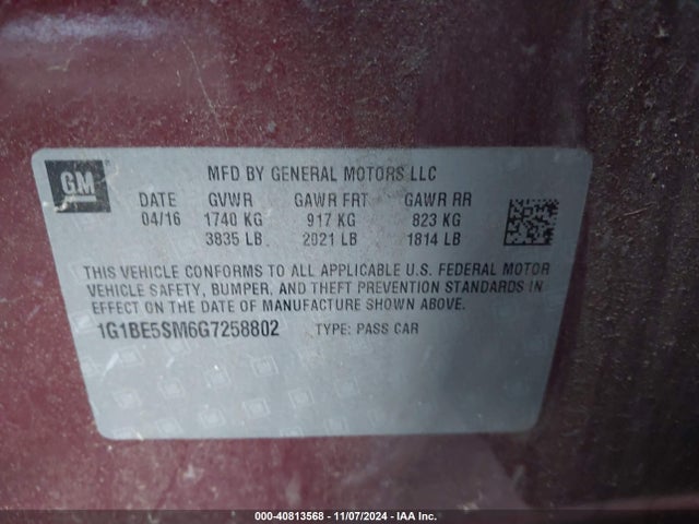 Chevrolet Cruze Lt Auto 2016 1G1BE5SM6G7258802 Image 26