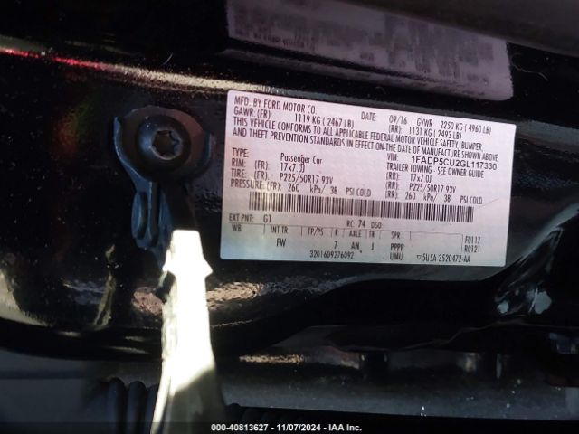 1FADP5CU2GL117330 Ford C-max Energi Sel
