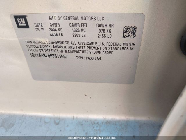 1G11A5SL0FF311657 Chevrolet Malibu 1fl