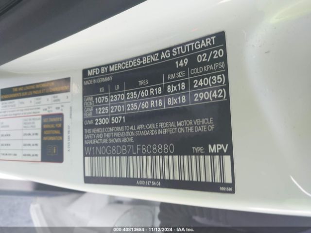W1N0G8DB7LF808880 Mercedes-Benz GLC 300