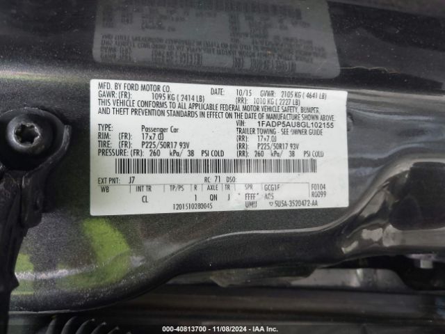 1FADP5AU8GL102155 Ford C-max Hybrid Se