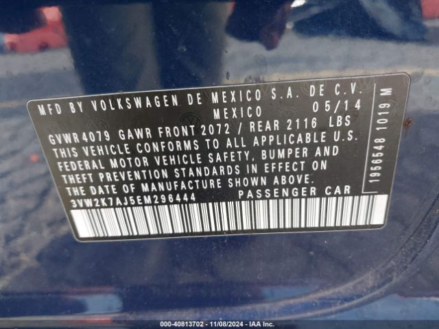 3VW2K7AJ5EM296444 Volkswagen Jetta 2.0l S