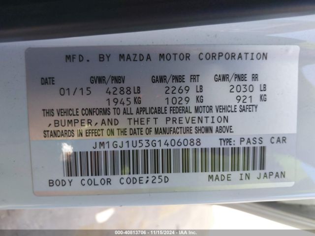 JM1GJ1U53G1406088 Mazda Mazda6 I Sport