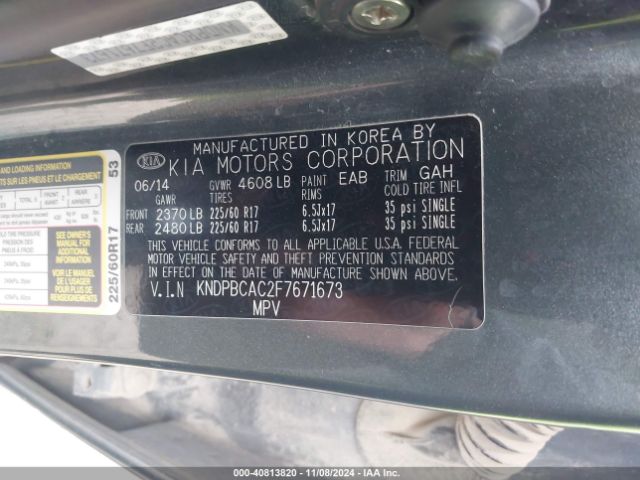 KNDPBCAC2F7671673 KIA Sportage Lx